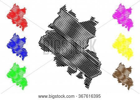 Amiens City (french Republic, France) Map Vector Illustration, Scribble Sketch City Of Amiens Map
