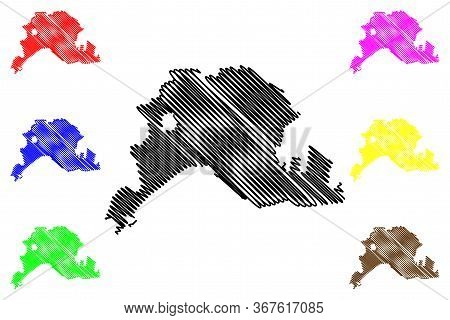 Antalya City (republic Of Turkey, Mediterranean Region) Map Vector Illustration, Scribble Sketch Cit