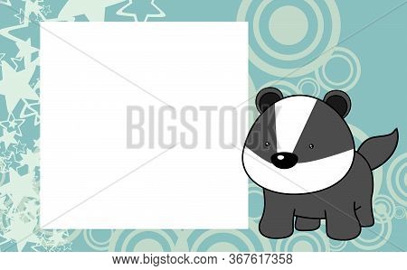 Cute Kawaii Furbelow Cartoon Frame Picture Background In Vector Format
