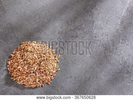 Linseed Organic Seeds - Linum Usitatissimum. Text Space