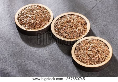 Linseed Organic Seeds - Linum Usitatissimum. Text Space