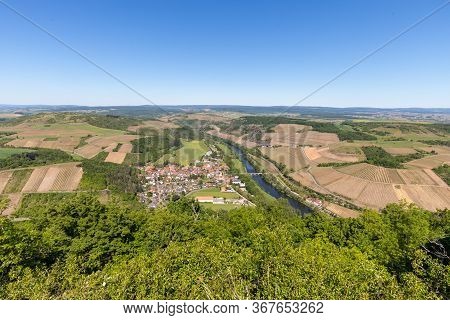High Angle View From The Lemberg Of Oberhausen At River Nahe, Rhineland-palatinate, Germany