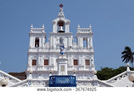 PANAJI, INDIA - FEBRUARY 18, 2020: Church of the Immaculate Conception in Panaji, Goa, India