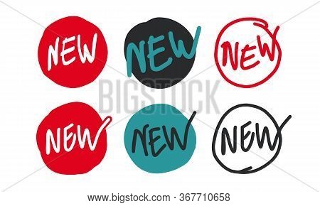 New Labels, Icons And Stickers. Set Of Vector.\nhand Draw Vector Illustration For Flyers, Posters, C
