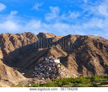 Chemrey Monastery In Nubra Valley, Ladakh, Jammu And Kashmir State Of India. It Is A Buddhist Monast