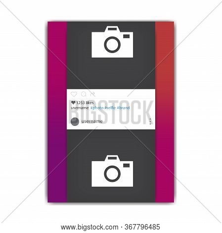 Different Social Network Photo Frame. Tepmlate Of Photo Frame For Different Apps And Mobile Gadgets.
