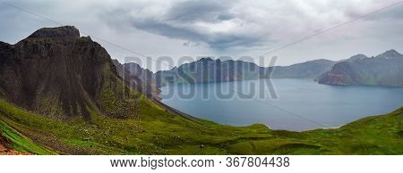 Tianhu Lake In The Changbaishan (paektu) Mountain At Chinese-north Korean Border
