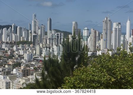 Balneario Camboriu, Santa Catarina, Brazil - November 19, 2019: View Of Balneario Camboriu Skyline, 