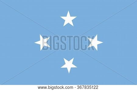 Micronesia Flag Vector Graphic. Rectangle Micronesian Flag Illustration. Micronesia Country Flag Is 
