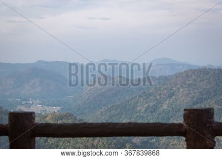 Beautiful Mountain Views And Evening Mist. , At Khao Yai Thailand