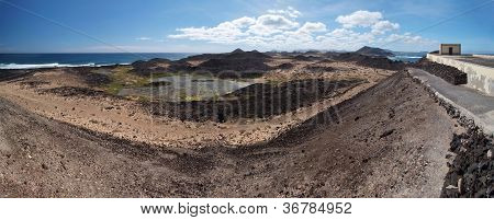 Panorama Of Lobos Island From The Martiï¿½o Lighthouse, Canary Islands