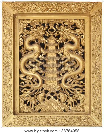 dragon frame decoration chainese style for window in temple
