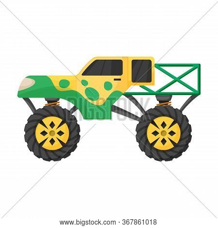 Monster Truck Vector Icon.cartoon Vector Icon Isolated On White Background Monster Truck.