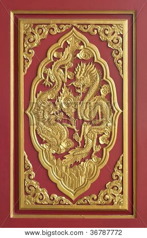 dragon frame decoration chainese style for window in temple