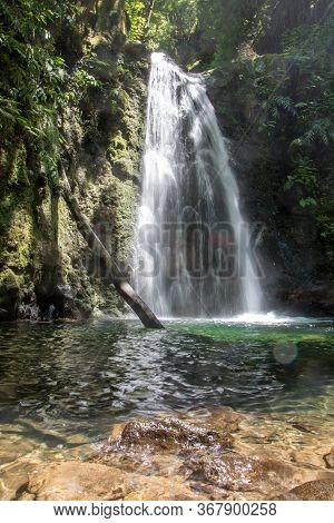 Walk And Discover The Prego Salto Waterfall On The Island Of Sao Miguel, Azores