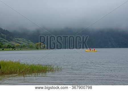 Walk On The Azores Archipelago. Discovery Of The Island Of Sao Miguel, Azores.sete Citades