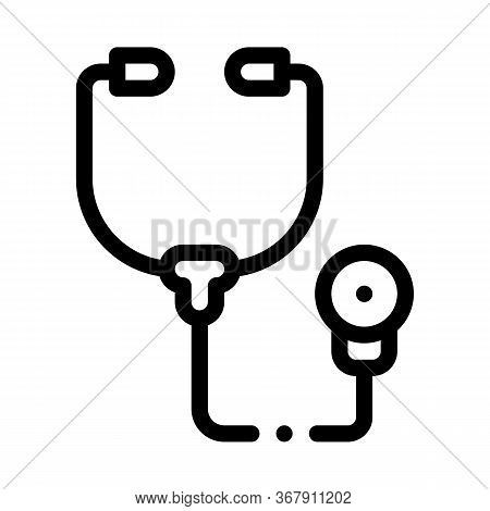 Medical Phonendoscope Icon Vector. Medical Phonendoscope Sign. Isolated Contour Symbol Illustration