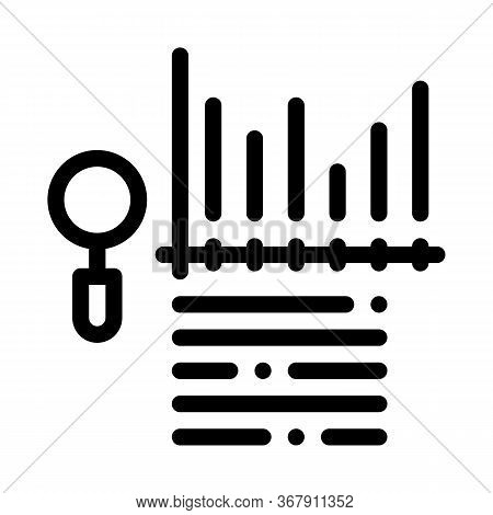 Study Bar Graph Search Engine Optimization Icon Vector. Study Bar Graph Search Engine Optimization S