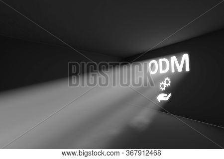 Odm Rays Volume Light Concept 3d Illustration