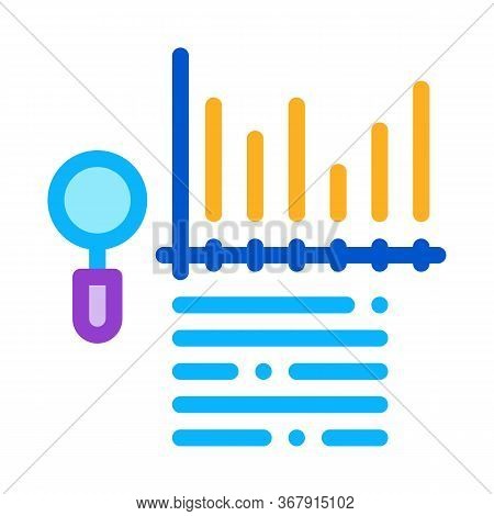 Study Bar Graph Search Engine Optimization Icon Vector. Study Bar Graph Search Engine Optimization S