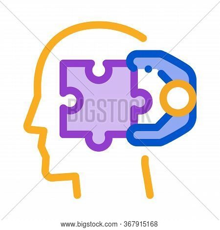 Human Search Engine Optimization Icon Vector. Human Search Engine Optimization Sign. Isolated Contou