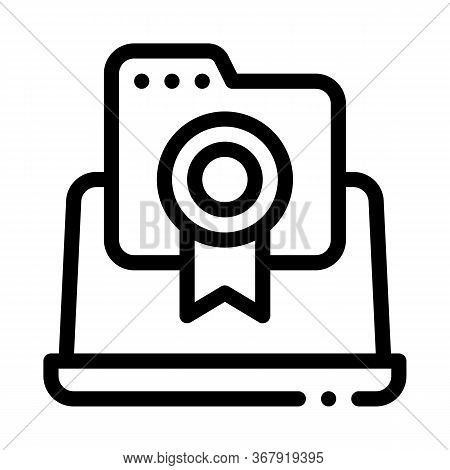 Laptop Screen Screenshot Icon Vector. Laptop Screen Screenshot Sign. Isolated Contour Symbol Illustr