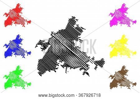 Brescia City (italian Republic, Italy, Lombardy) Map Vector Illustration, Scribble Sketch City Of Br