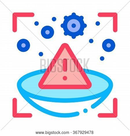 Medically Unsafe Lens Icon Vector. Medically Unsafe Lens Sign. Color Symbol Illustration