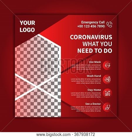 Coronavirus, Covid-19 Social Media, Prevention Social Media Post Template