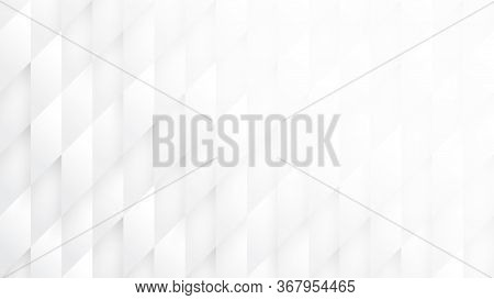 White Abstract Background Conceptual High Technology 3d Parallelograms Pattern. Science Technology T