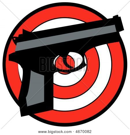 Pistolet z miejsce docelowe.