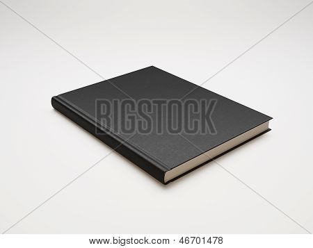 book with blank black cover