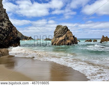 Rocky Coast At Cape Roca, The Westernmost Point Of The Eurasian Continent