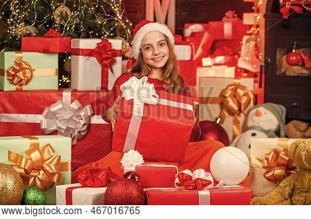 Successful Shopping On Xmas Market. Decorated With Gifts. Shopping Packages Christmas Sale. Cheerful