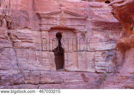 The Lion Triclinium Tomb, Petra, Jordan. Ad Deir Trail
