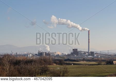 Landscape Of Biorefinery, Industry In Paskov City, Czech Republic