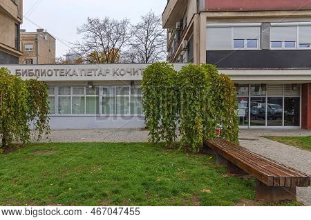 Belgrade, Serbia - November 19, 2022: Childrens Books Library Building Petar Kocic At Viska Street.