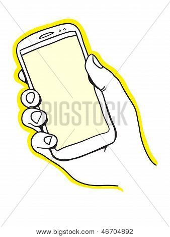 Teléfono inteligente de la explotación de mano