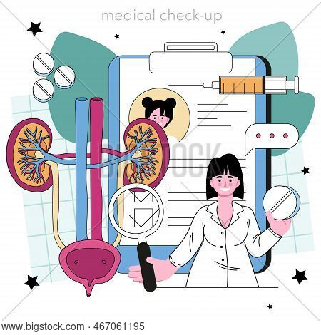 Urologist Concept. Urinary System Examination, Kidney And Bladder
