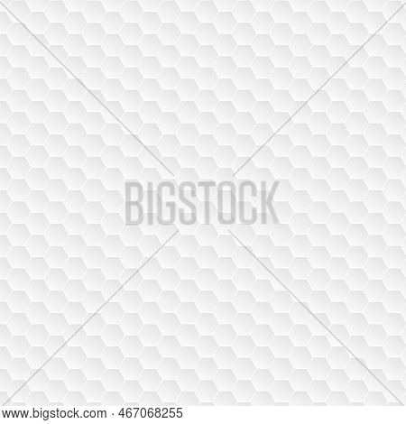 Hexagonal White Pattern. Abstract Modern Hexagon Background. White And Grey Honey Pattern Geometric 