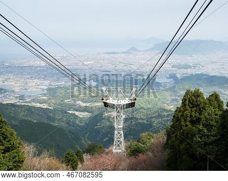 Panoramic View From Unpenji Ropeway Leading To Temple Number 66 Of Shikoku Pilgrimage - Kan-onji, Ka