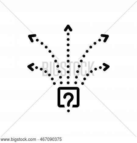 Black Line Icon For Option Question-mark Choice Multiple Selection Concept Multi-option Alternative 
