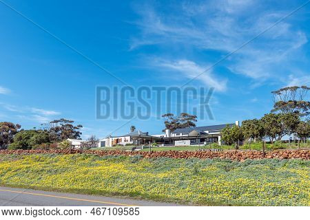 Elim, South Africa - Sep 21, 2022: The Black Oystercatcher Restaurant And Winery, Next To Road R43 B