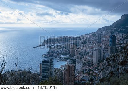 Monaco / Francia - December 10, 2022: Montecarlo Town View, Montecarlo, Monaco, France, Europe