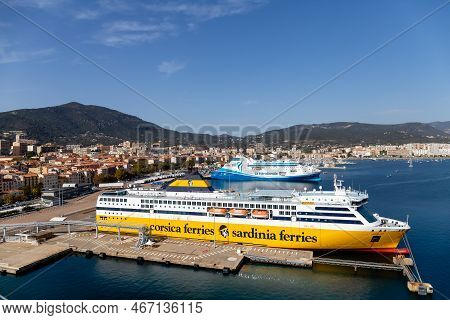 Ajaccio, France - October 26, 2022, Port Of Ajaccio In Corsica.