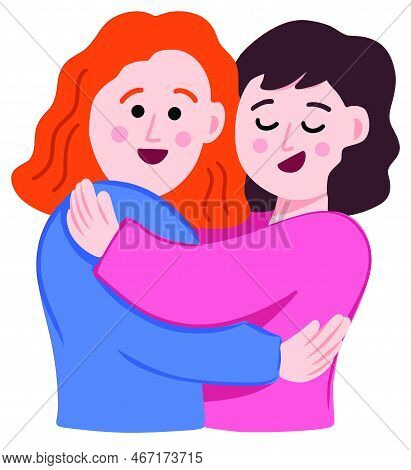Girl Friends Sisters For Life Hugging Sticker