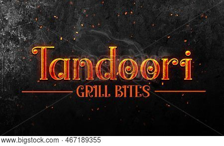 Tandoori Logo, Indian Tandoor Restaurant Logo, Tandori Bites 3d Mettlic Monogram, Restaurant Typogra