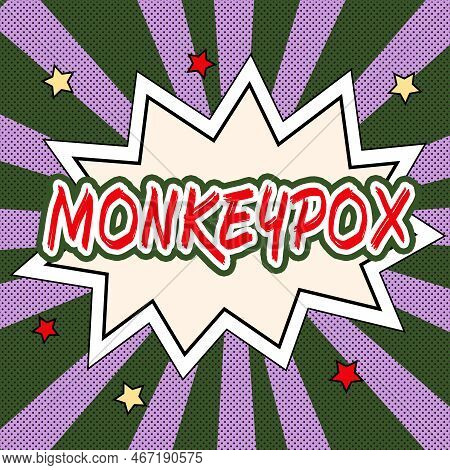 Conceptual Caption Monkeypox. Business Approach Poxvirus Of Africa Caused By Chiefly In Wild Rodents