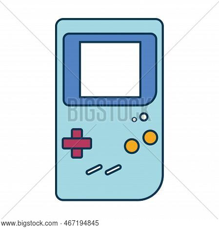 Isolated Vintage Videogame Mobile Console Toy Icon Vector Illustration