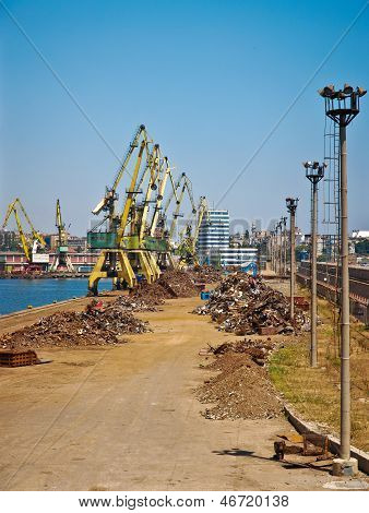 Junkyard and Cranes